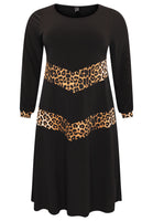 Dress with panels LEOPARD - black - #4