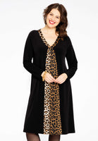 Pleated dress LEOPARD - black - #1