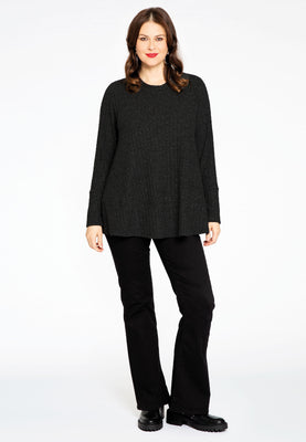 Pullover A-line RIB - black  - #2