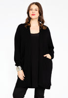 Cardigan with pockets - black - #1