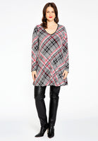 Tunic wide bottom CHECK - black  - #2