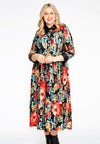 Dress with frill BYZANTINE - black - #1