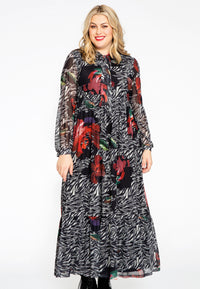 Dress bow neck PAINTED - black - #1