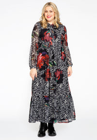 Dress bow neck PAINTED - black - #2