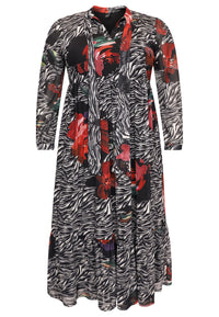 Dress bow neck PAINTED - black - #4