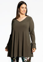 Tunic wide bottom frill DOLCE - green  - #1