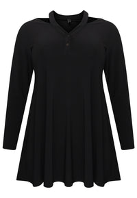 Tunic wide bottom strap DOLCE - black - #4