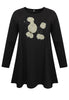 Tunic wide bottom POODLE - black  - #4