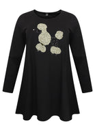 Tunic wide bottom POODLE - black - #4