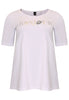 Tunic flare BONJOUR organic cotton - white 