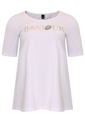 Tunic flare BONJOUR organic cotton - white  - #2