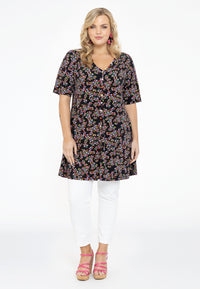 Tunic wide bottom buttoned RUBY - black - #2