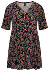 Tunic wide bottom buttoned RUBY - black - #4