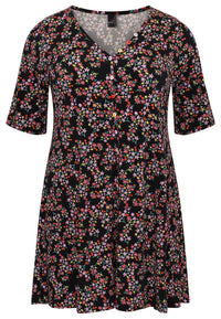 Tunic wide bottom buttoned RUBY - black - #4