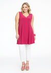 Singlet wide bottom V-neck DOLCE - pink - #1