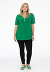 Tunic flare buttoned V-neck DOLCE - green 