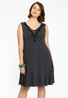 Dress lace neckline POLKADOT - black  - #1