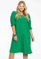 Dress puff sleeve DOLCE - green - #1