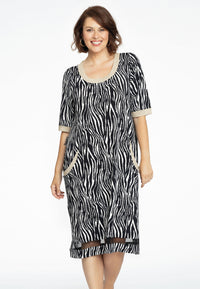 Dress short sleeves ZEBRA - black - #1