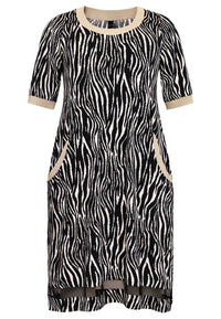 Dress short sleeves ZEBRA - black - #4