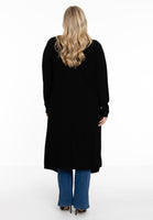 Cardigan drape neck cashmere - black  - #3