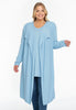 Cardigan drape neck cashmere - light blue