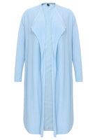 Cardigan drape neck cashmere - light blue - #4