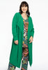 Cardigan drape neck cashmere - green 