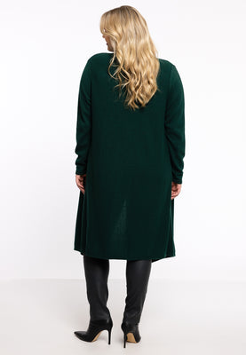 Cardigan drape neck cashmere - dark green - #3