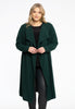 Cardigan drape neck cashmere - dark green