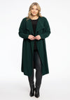 Cardigan drape neck cashmere - dark green