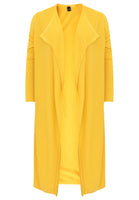 Cardigan drape neck cashmere - yellow - #4