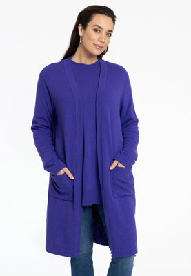 Cardigan long Woolmix - purple  - #1