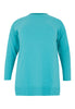 Pullover with slits Woolmix - turquoise - #4