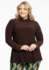 Blouse short A-line DOLCE - brown