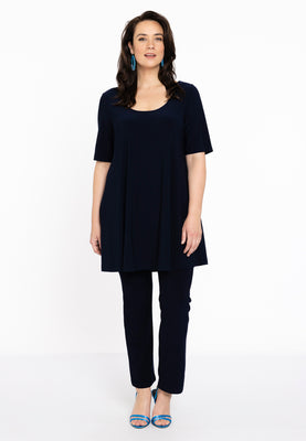 Tunic wide bottom deep neck DOLCE - blue - #2