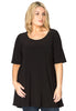 Tunic flare DOLCE - black 