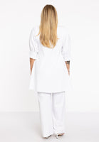 Tunic wide bottom cuff COTTON - white  - #3