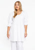 Tunic wide bottom cuff COTTON - white 