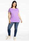 T-shirt cap sleeves COTTON - light purple