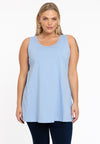 Singlet flare COTTON - light blue