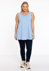 Singlet flare COTTON - light blue