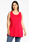 Singlet flare COTTON - red 