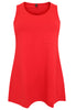 Singlet flare COTTON - red  - #4