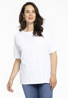 T-shirt wide COTTON - white  - #1