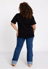 T-shirt wide COTTON - black  - #3