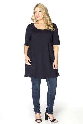 Tunic wide bottom COTTON - blue - #2