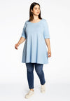 Tunic wide bottom COTTON - light blue