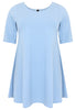 Tunic wide bottom COTTON - light blue - #4