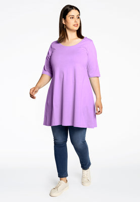 Tunic wide bottom COTTON - light purple - #2